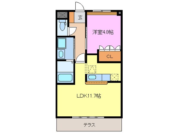 甚目寺駅 徒歩12分 1階の物件間取画像